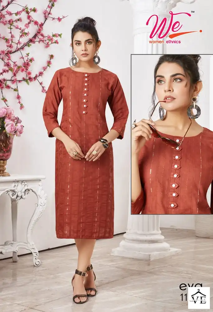 We Eva Rayon Wholesale Fancy Kurtis Catalog — Wholesale Kurtis, MPA wholesale from Surat — view 4
