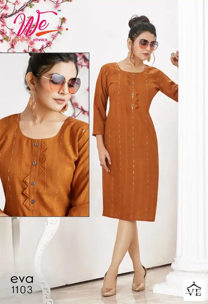 We Eva Rayon Wholesale Fancy Kurtis Catalog — Wholesale Kurtis, MPA wholesale from Surat — view 5