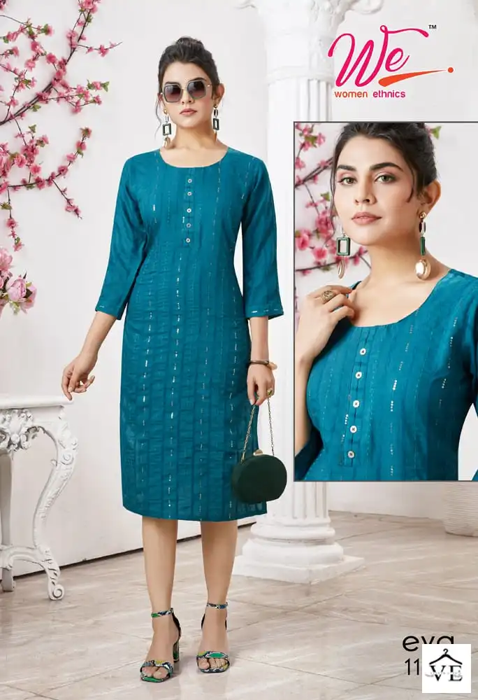 We Eva Rayon Wholesale Fancy Kurtis Catalog — Wholesale Kurtis, MPA wholesale from Surat — view 6