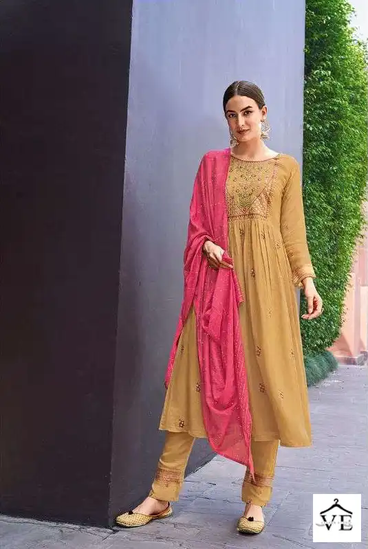 Vardan Ethnic Empire Heavy Muslin Wholesale Readymade Salwar Suit Catalog — Wholesale Readymade Suit, MPA wholesale from Surat — view 2