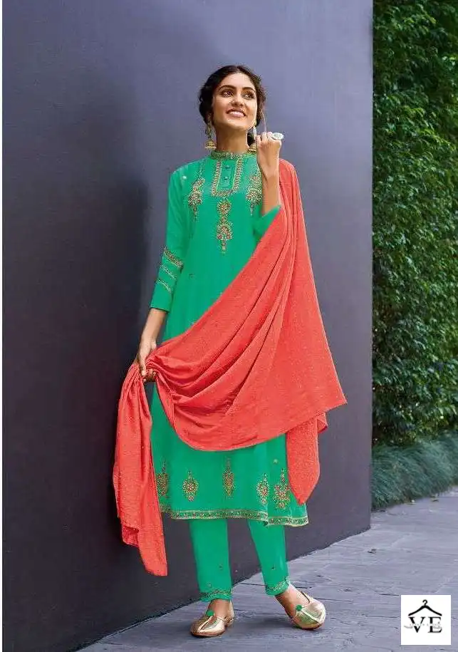 Vardan Ethnic Empire Heavy Muslin Wholesale Readymade Salwar Suit Catalog — Wholesale Readymade Suit, MPA wholesale from Surat — view 3