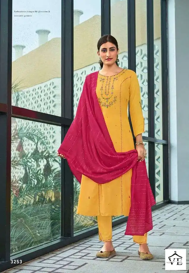 Vardan Ethnic Empire Heavy Muslin Wholesale Readymade Salwar Suit Catalog — Wholesale Readymade Suit, MPA wholesale from Surat — view 4