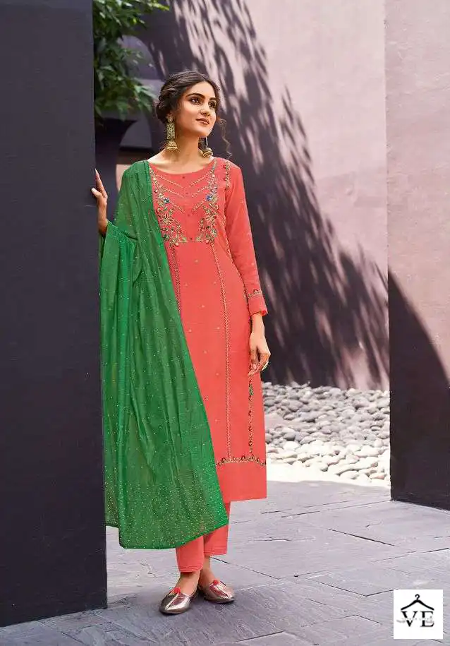 Vardan Ethnic Empire Heavy Muslin Wholesale Readymade Salwar Suit Catalog — Wholesale Readymade Suit, MPA wholesale from Surat — view 5