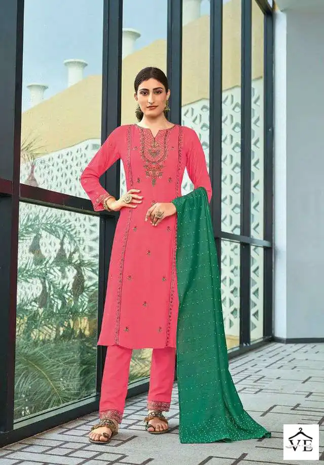 Vardan Ethnic Empire Heavy Muslin Wholesale Readymade Salwar Suit Catalog — Wholesale Readymade Suit, MPA wholesale from Surat — view 6