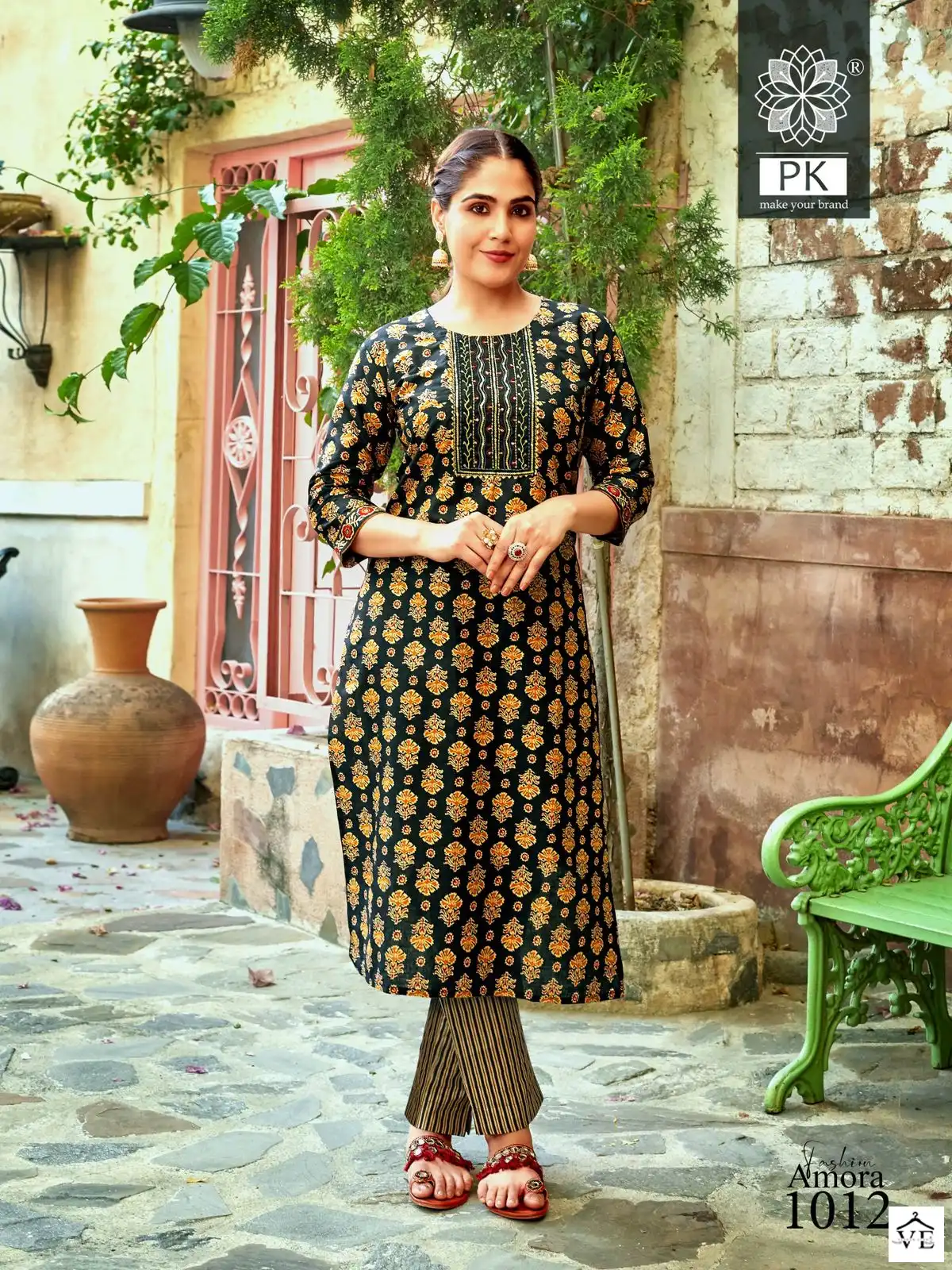 PK Fashion Amora Vol 1 Cotton Wholesale Kurti With Pant Catalog — Wholesale Kurtis, MPA wholesale from Surat - Gallery Image 8