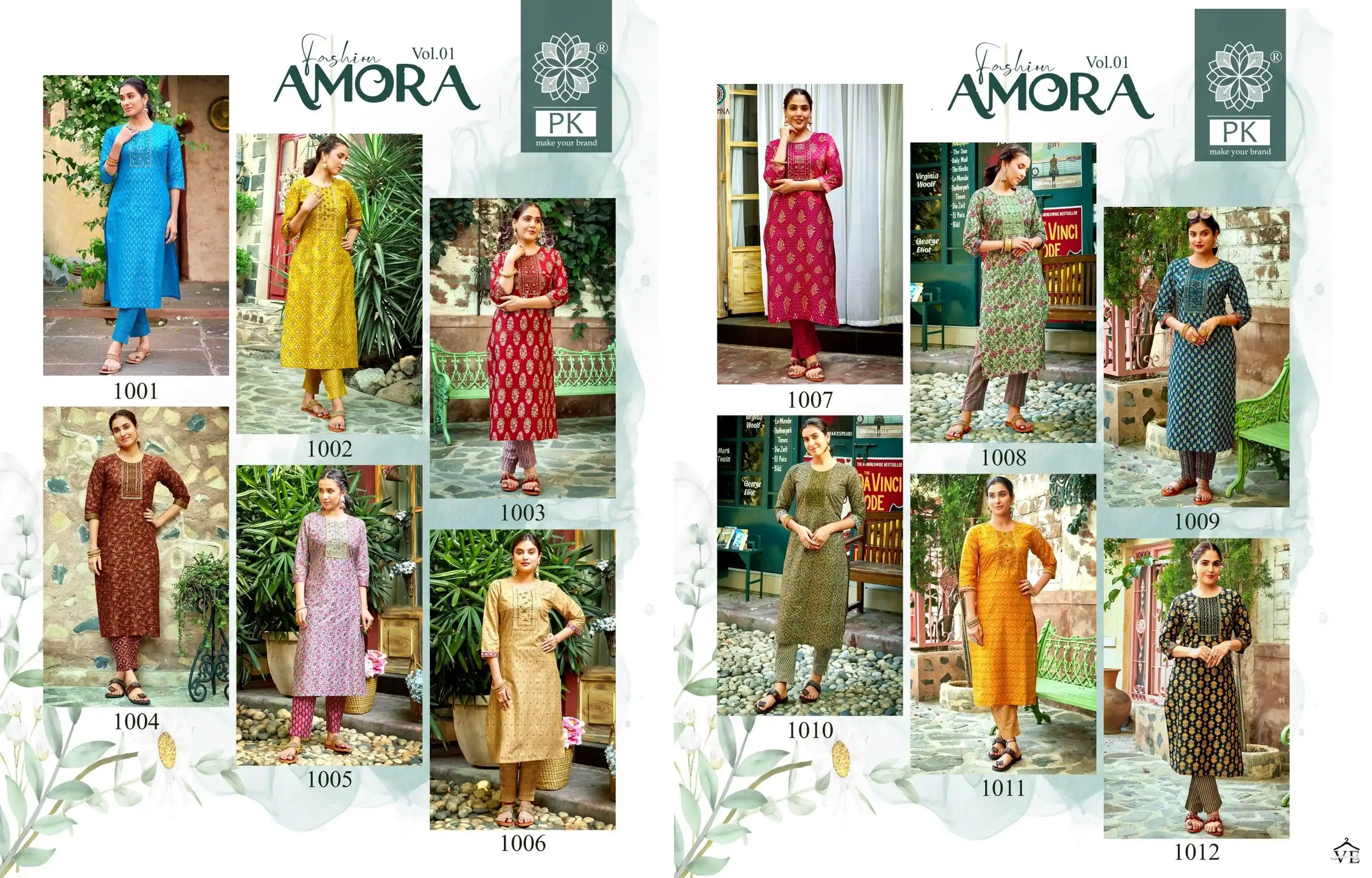 PK Fashion Amora Vol 1 Cotton Wholesale Kurti With Pant Catalog — Wholesale Kurtis, MPA wholesale from Surat — view 13