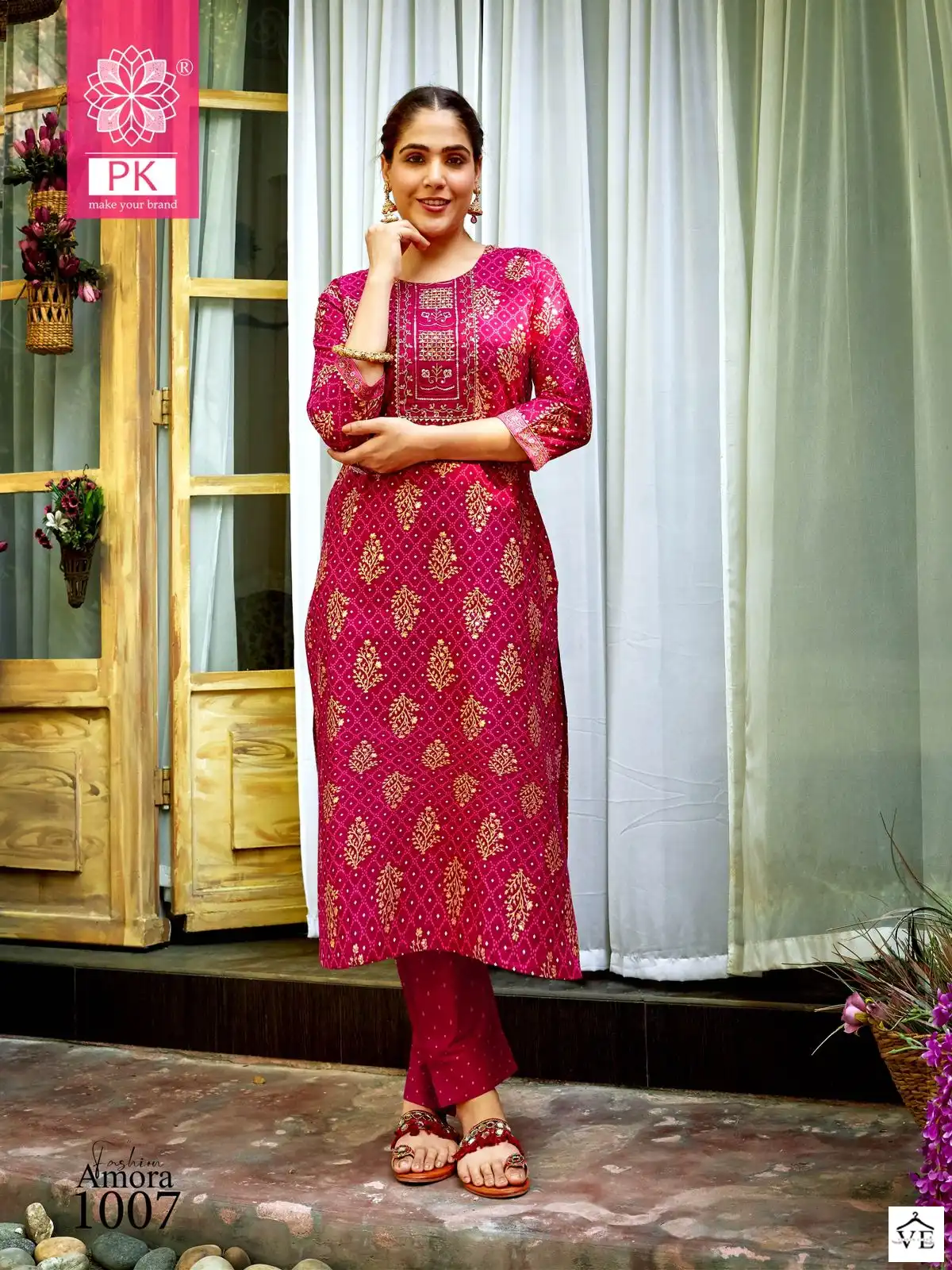 PK Fashion Amora Vol 1 Cotton Wholesale Kurti With Pant Catalog — Wholesale Kurtis, MPA wholesale from Surat - Gallery Image 4
