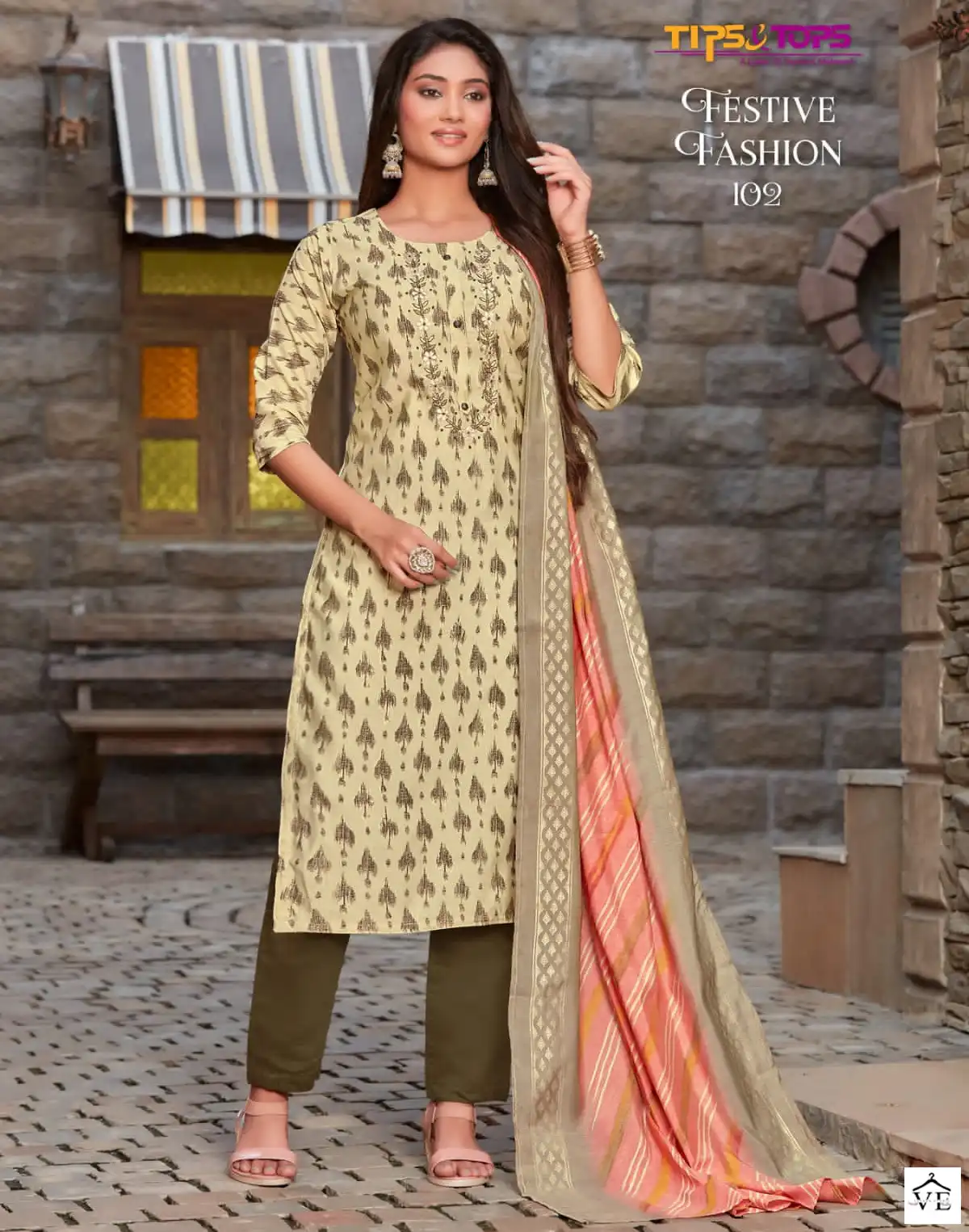 Tips & Tops Festive Fashion Premium Chanderi Wholesale Readymade Salwar Suit Catalog — Wholesale Salwar Suits, MPA wholesale from Surat — view 1