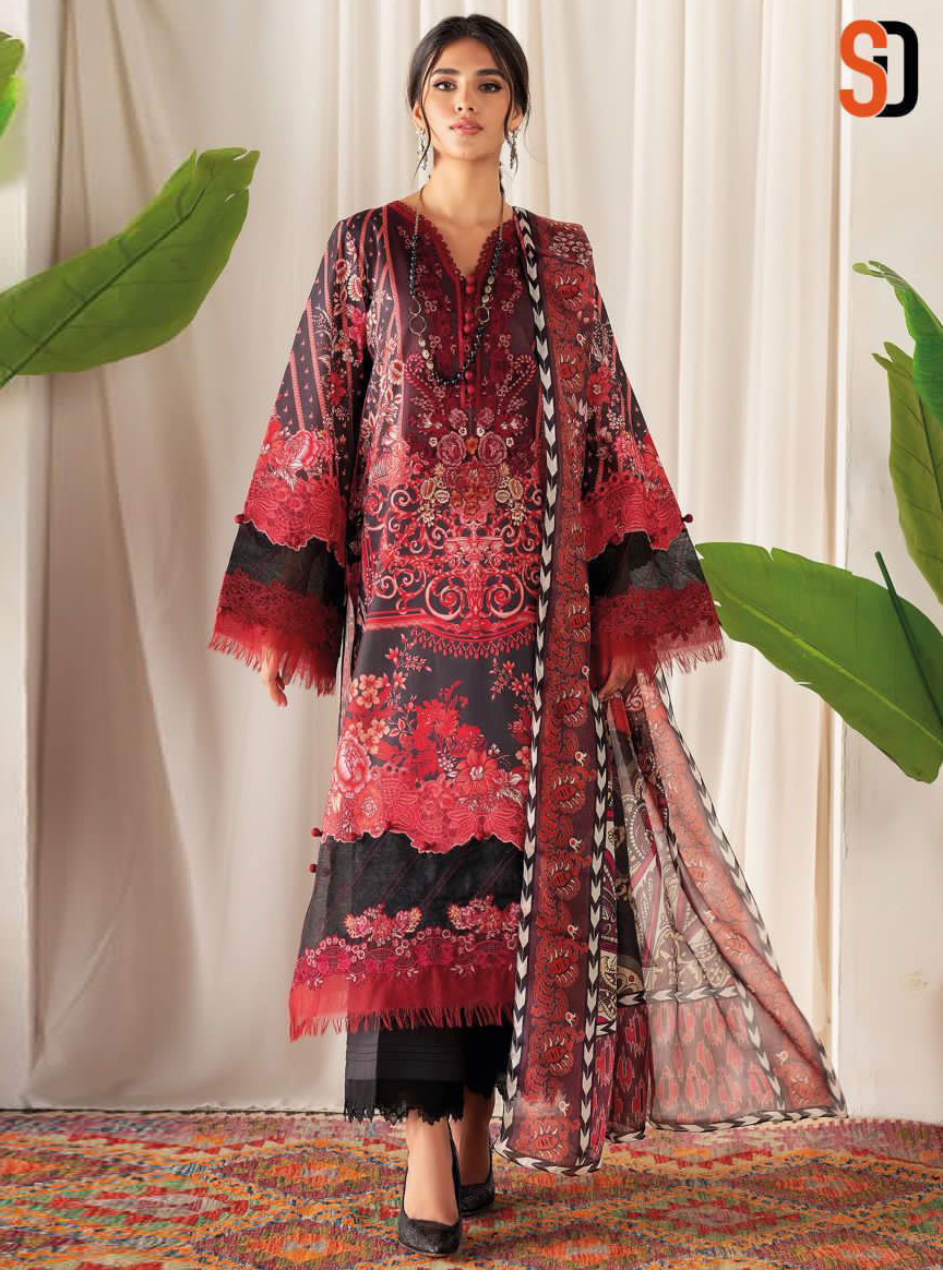 Sharaddha Designer Firdous Lawn Cotton Printed Wholesale Pakistani Salwar Suit Catalog — Wholesale Salwar Suits, MPA wholesale from Surat — view 1