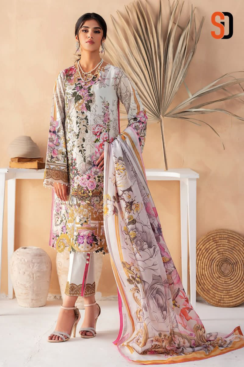 Sharaddha Designer Firdous Lawn Cotton Printed Wholesale Pakistani Salwar Suit Catalog — Wholesale Salwar Suits, MPA wholesale from Surat - Gallery Image 2