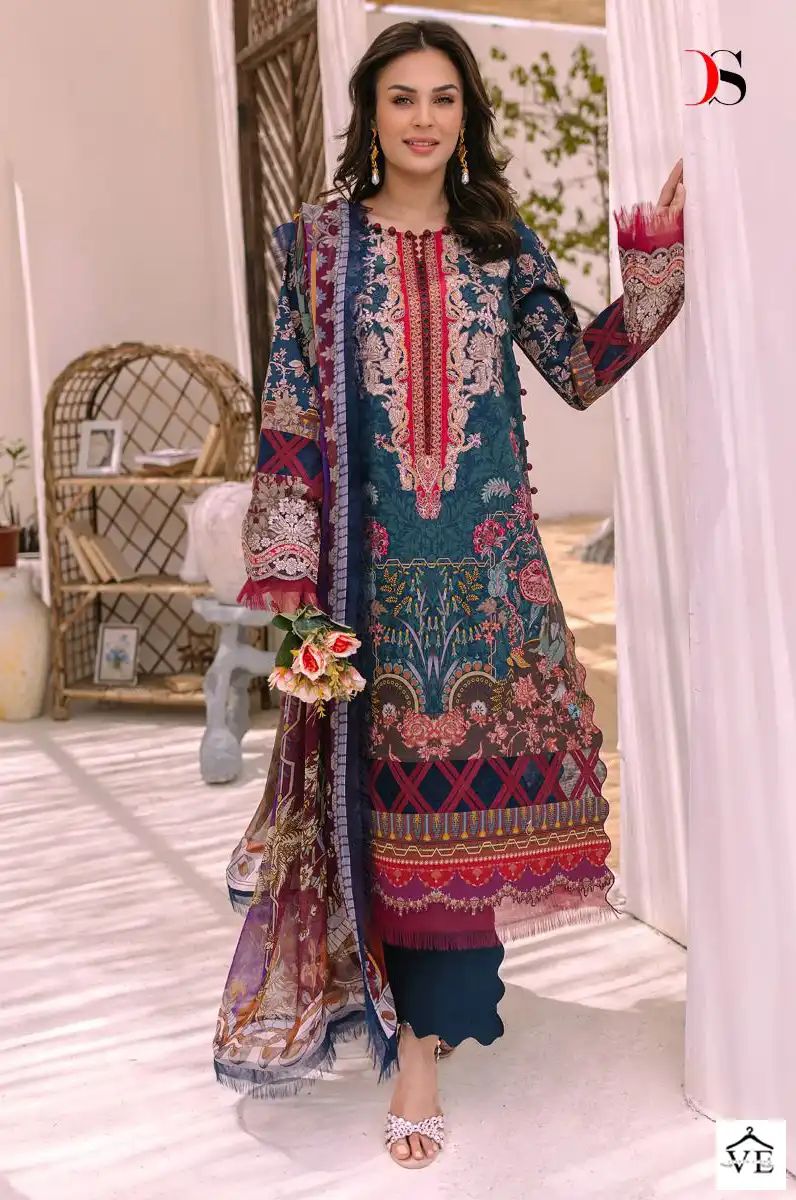 Deepsy Suits Firdous Bliss Lawn 23 Pure Cotton Wholesale Pakistani Salwar Suit Catalog — Wholesale Salwar Suits, MPA wholesale from Surat - Gallery Image 5