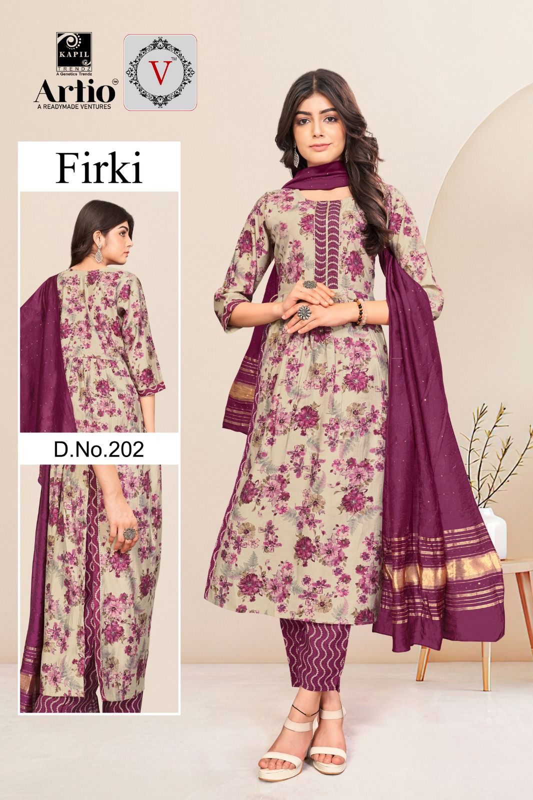 Kapil Trendz Firki Modal Wholesale Readymade Salwar Suit Catalog — Wholesale Salwar Suits, MPA wholesale from Surat - Gallery Image 2