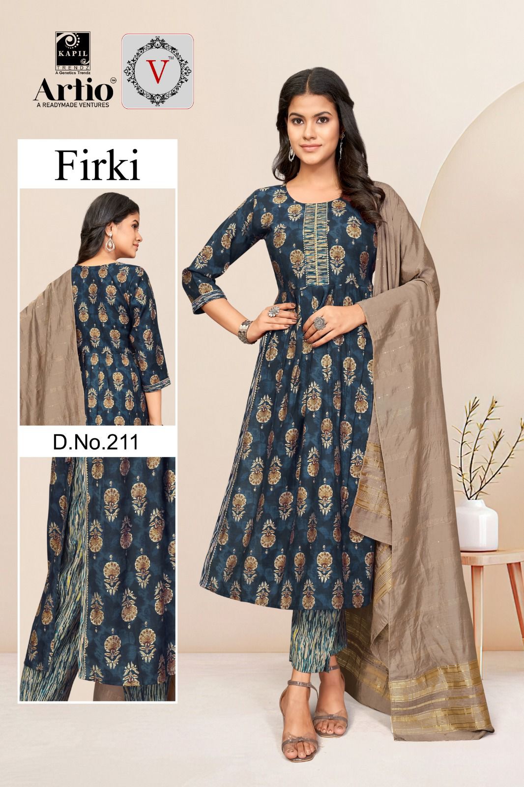Kapil Trendz Firki Modal Wholesale Readymade Salwar Suit Catalog — Wholesale Salwar Suits, MPA wholesale from Surat - Gallery Image 12