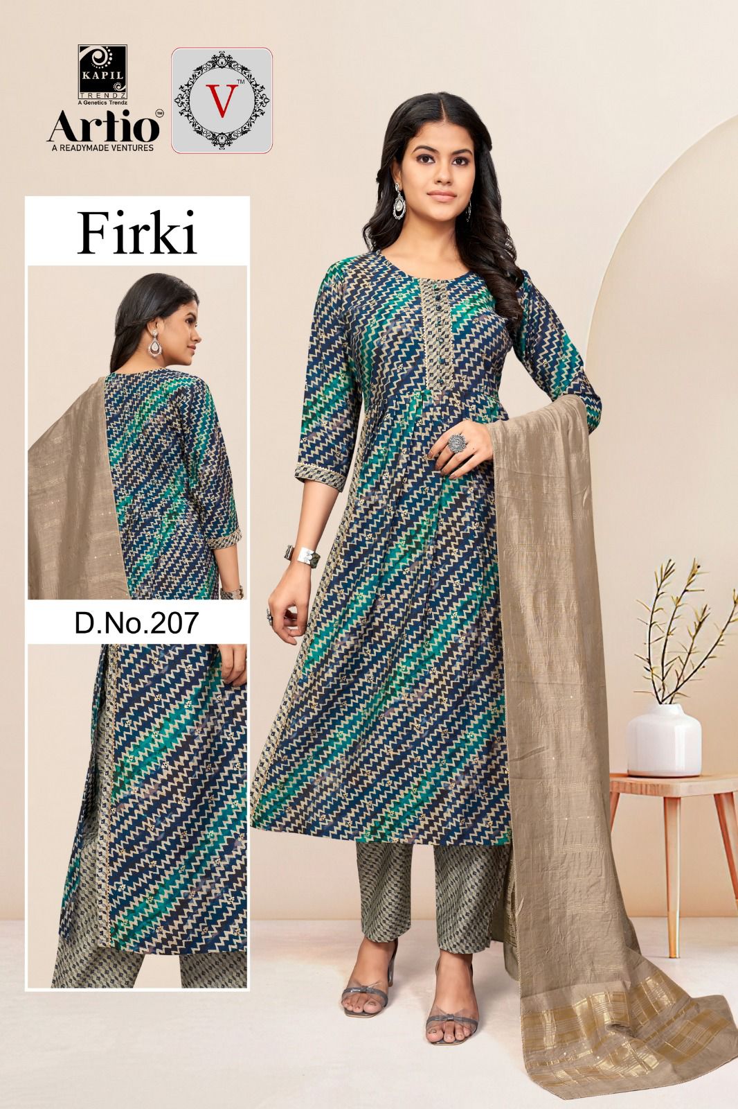 Kapil Trendz Firki Modal Wholesale Readymade Salwar Suit Catalog — Wholesale Salwar Suits, MPA wholesale from Surat - Gallery Image 9
