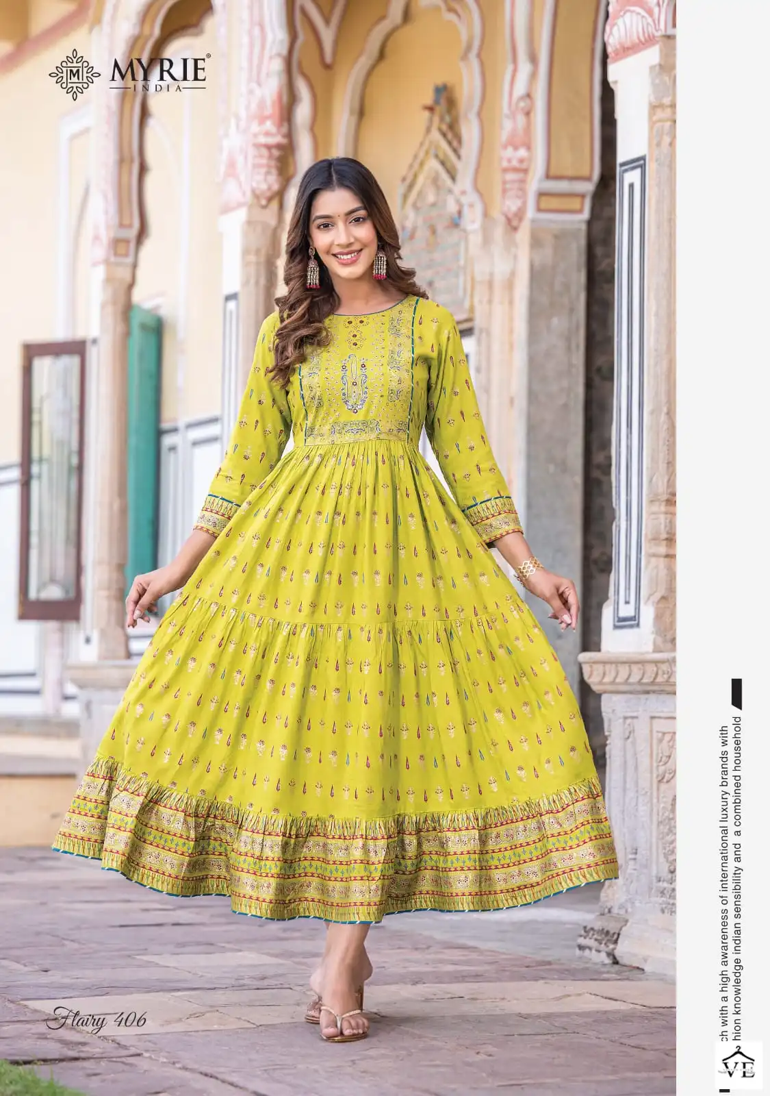 Vardan Ethnic Flairy Vol 4 Heavy Rayon Printed Wholesale Long Gown Catalog — Wholesale Kurtis, MPA wholesale from Surat - Gallery Image 6
