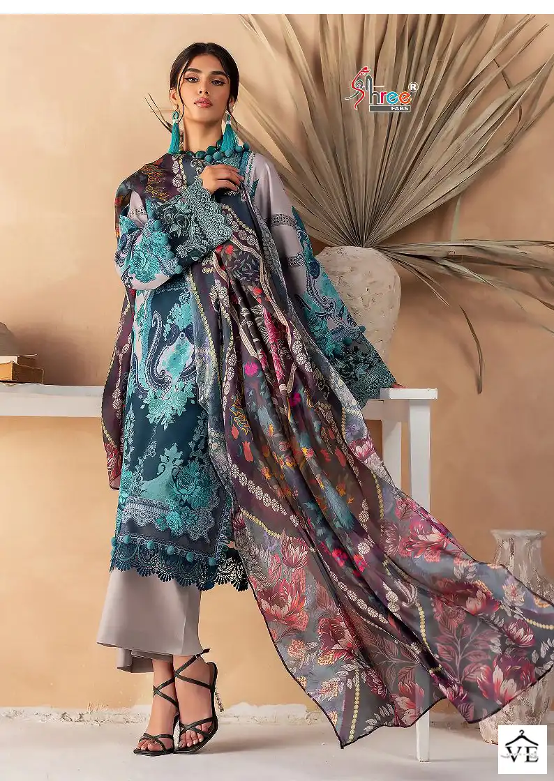 Shree Fabs Florance Nx Pure Cotton Wholesale Pakistani Suits Catalog — Wholesale Salwar Suits, MPA wholesale from Surat - Gallery Image 3
