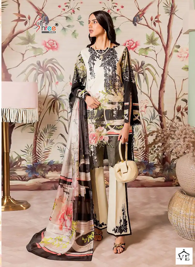 Shree Fabs Florance Nx Pure Cotton Wholesale Pakistani Suits Catalog — Wholesale Salwar Suits, MPA wholesale from Surat - Gallery Image 4