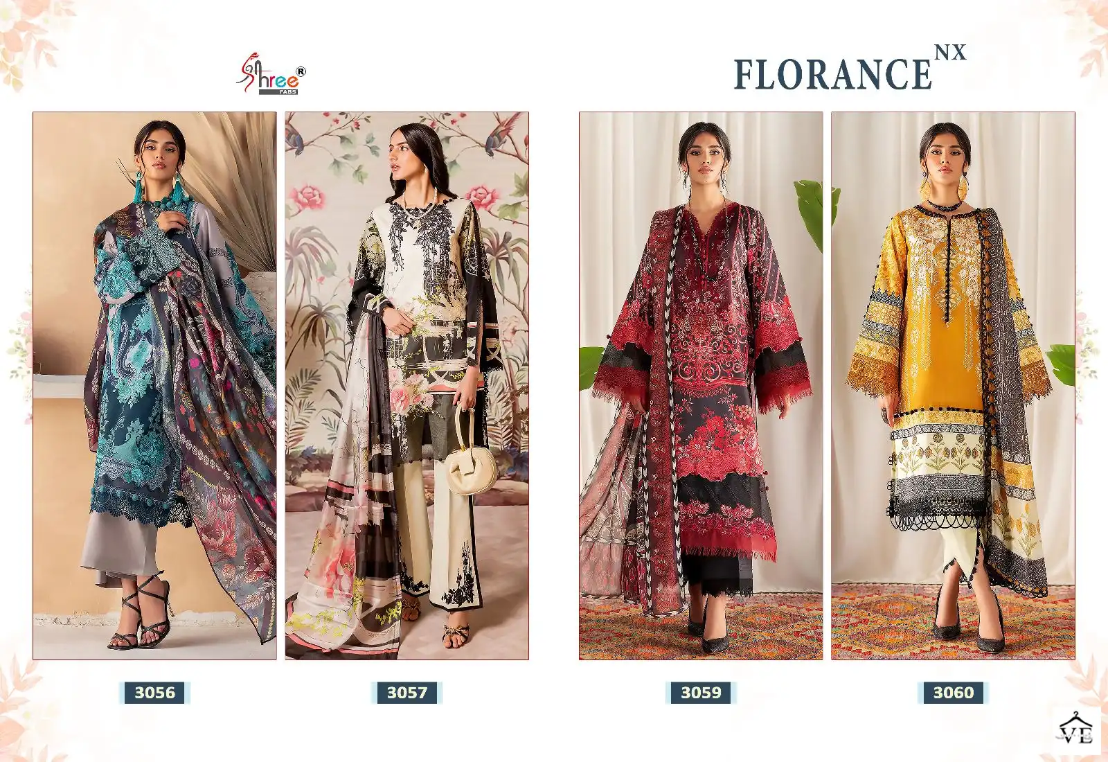 Shree Fabs Florance Nx Pure Cotton Wholesale Pakistani Suits Catalog — Wholesale Salwar Suits, MPA wholesale from Surat — view 5