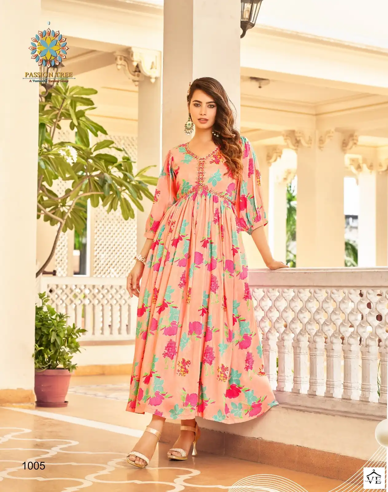 Passion Tree Fashionista Vol 1 Muslin Wholesale Aliya Cut Fancy Gown Catalog — Wholesale Kurtis, MPA wholesale from Surat — view 2