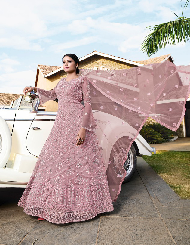 Fiona Florence Net Wholesale Long Designer Gawn With Dupatta Catalog — Wholesale Kurtis, MPA wholesale from Surat — view 3