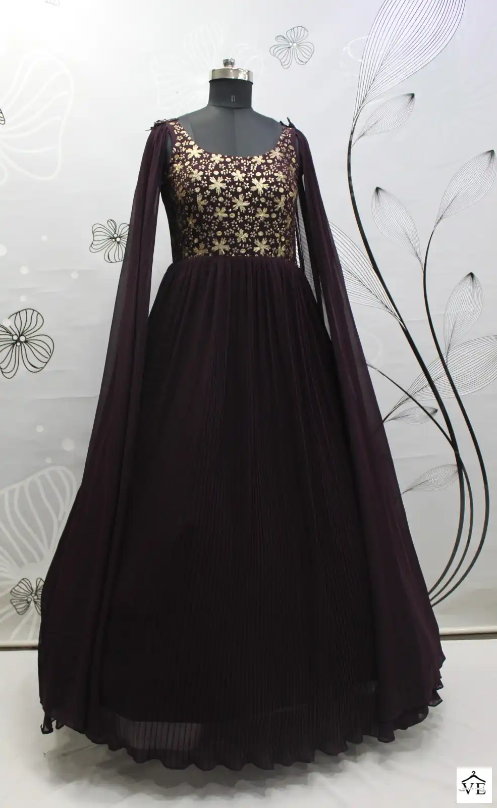 Shubhkala Flory Vol 41 Georgette Wholesale Designer Gown With Dupatta Catalog - Image 4