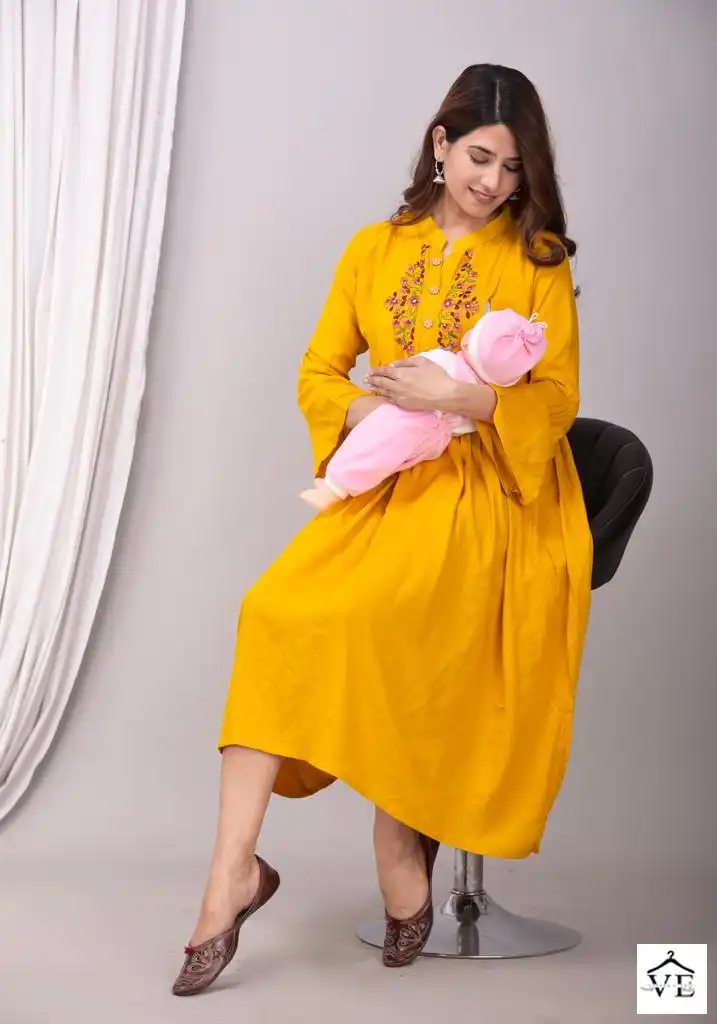 Vardan Ethnic Feeding 2 14Kg Heavy Rayon Wholesale Long Kurtis Catalog — Wholesale Kurtis, MPA wholesale from Surat - Gallery Image 2