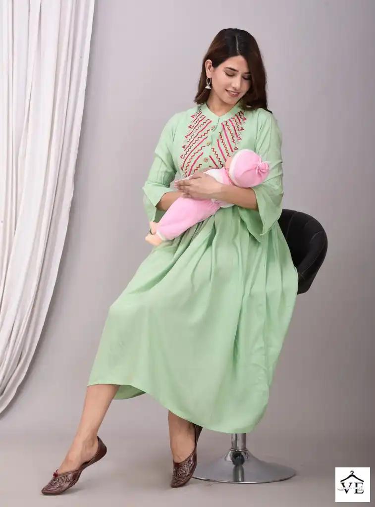 Vardan Ethnic Feeding 2 14Kg Heavy Rayon Wholesale Long Kurtis Catalog — Wholesale Kurtis, MPA wholesale from Surat - Gallery Image 3