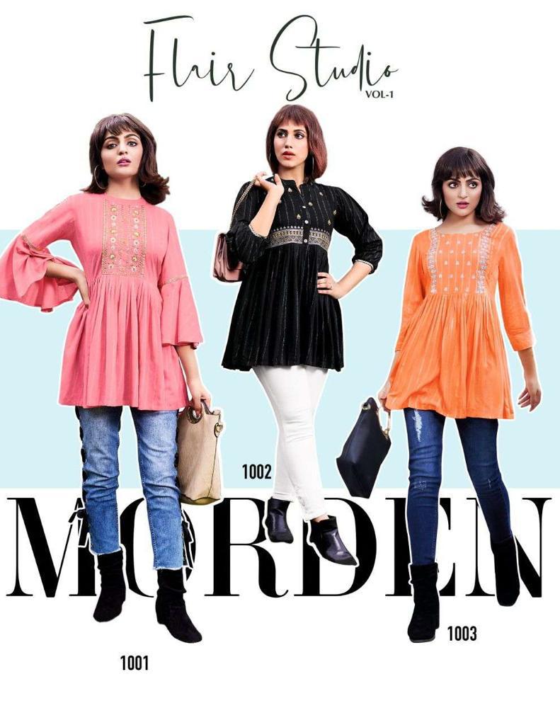 Vardan Ethnic Flair Studio Vol 1 Fancy Rayon Lurex Wholesale Kurtis Catalog — Wholesale Kurtis, MPA wholesale from Surat — view 10