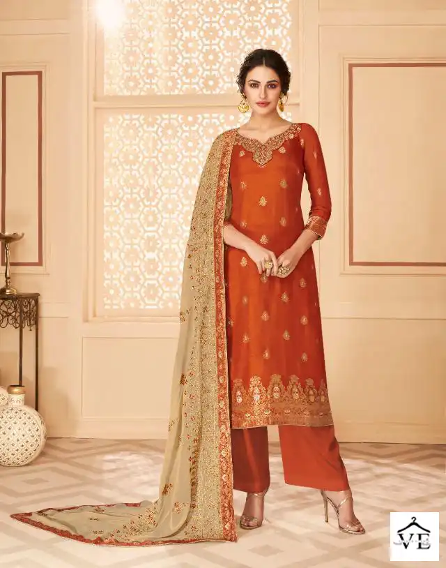 Aashirwad Florence Dola Jaccquard Wholesale Fancy Designer Salwar Suits Catalog — Wholesale Salwar Suits, Aashirwad Creation wholesale from Surat - Gallery Image 6