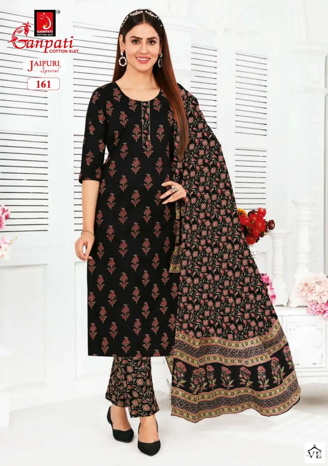 Ganpati Jaipuri Special Vol 5 Cotton Wholesale Salwar Suit Catalog — Wholesale Salwar Suits, Ganpati wholesale from Surat - Gallery Image 3