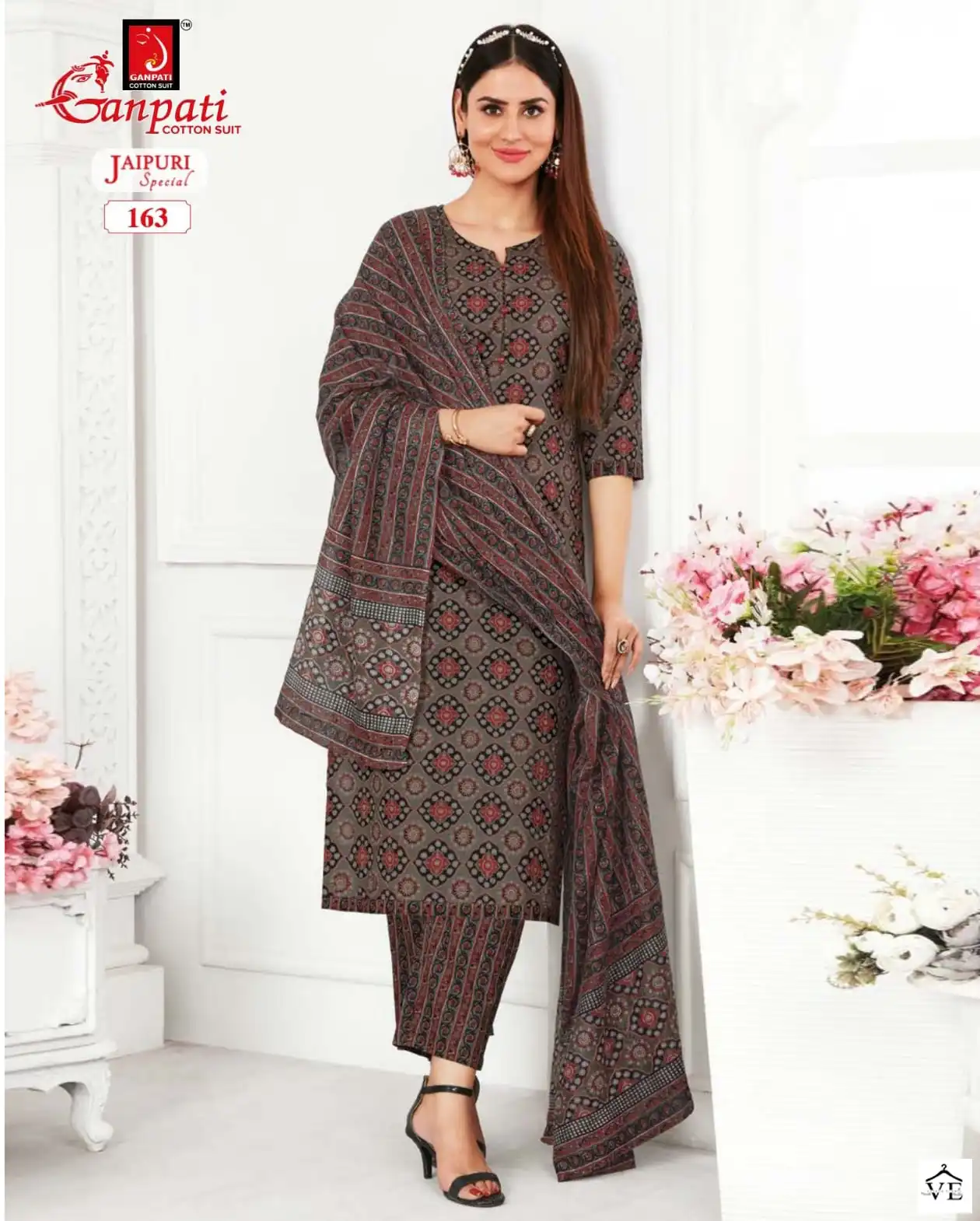Ganpati Jaipuri Special Vol 5 Cotton Wholesale Salwar Suit Catalog — Wholesale Salwar Suits, Ganpati wholesale from Surat - Gallery Image 4
