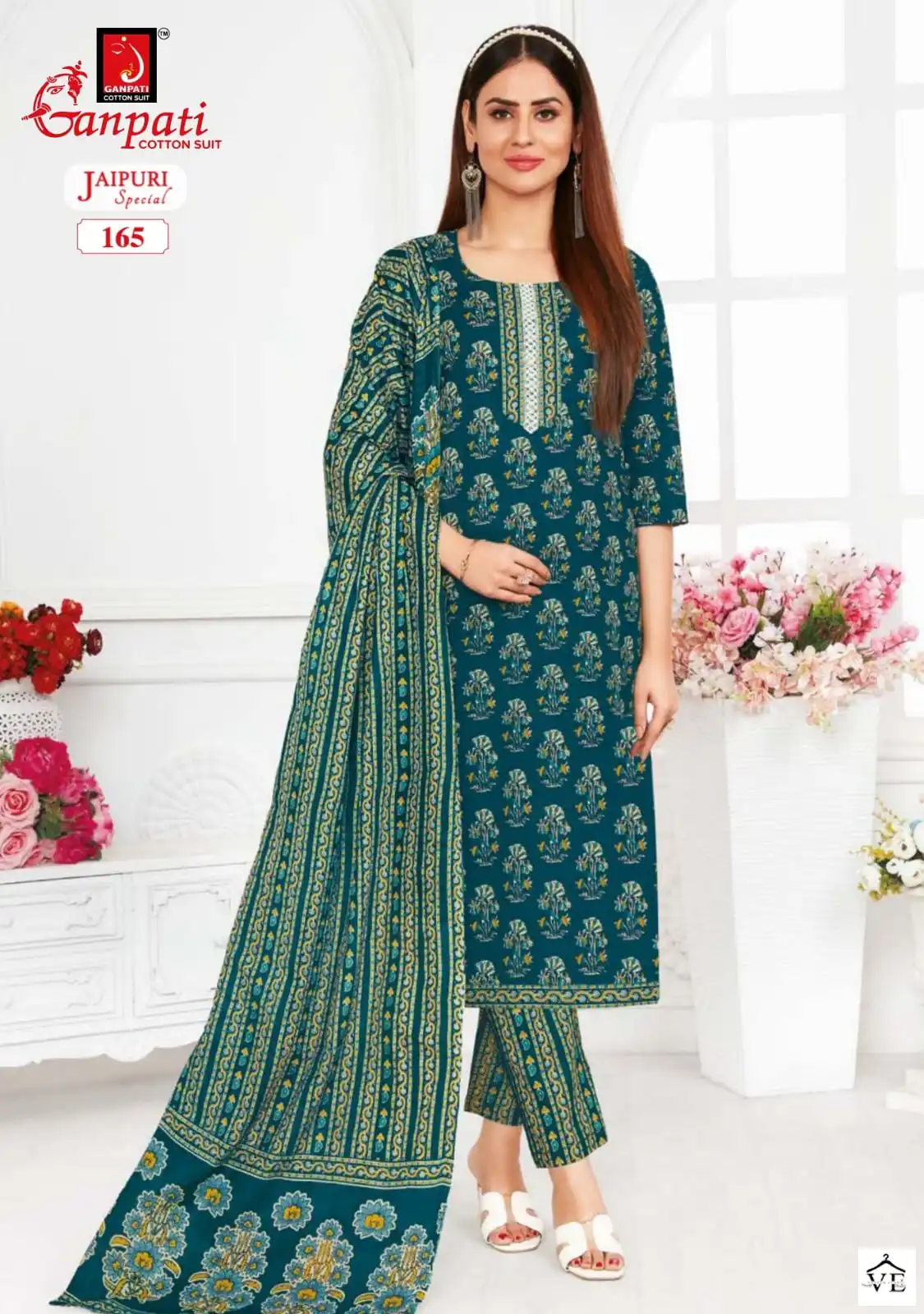 Ganpati Jaipuri Special Vol 5 Cotton Wholesale Salwar Suit Catalog — Wholesale Salwar Suits, Ganpati wholesale from Surat - Gallery Image 5