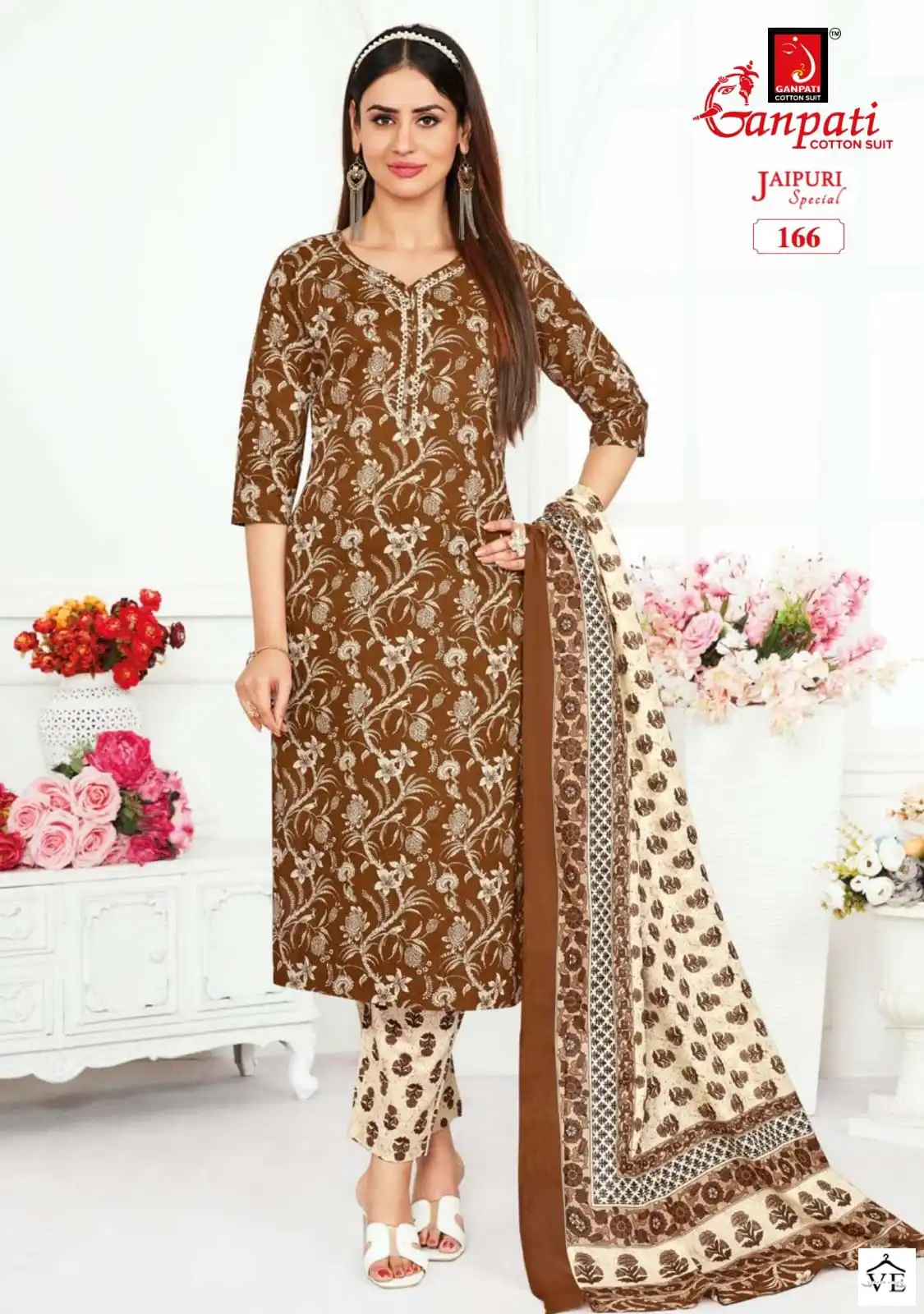 Ganpati Jaipuri Special Vol 5 Cotton Wholesale Salwar Suit Catalog — Wholesale Salwar Suits, Ganpati wholesale from Surat - Gallery Image 7