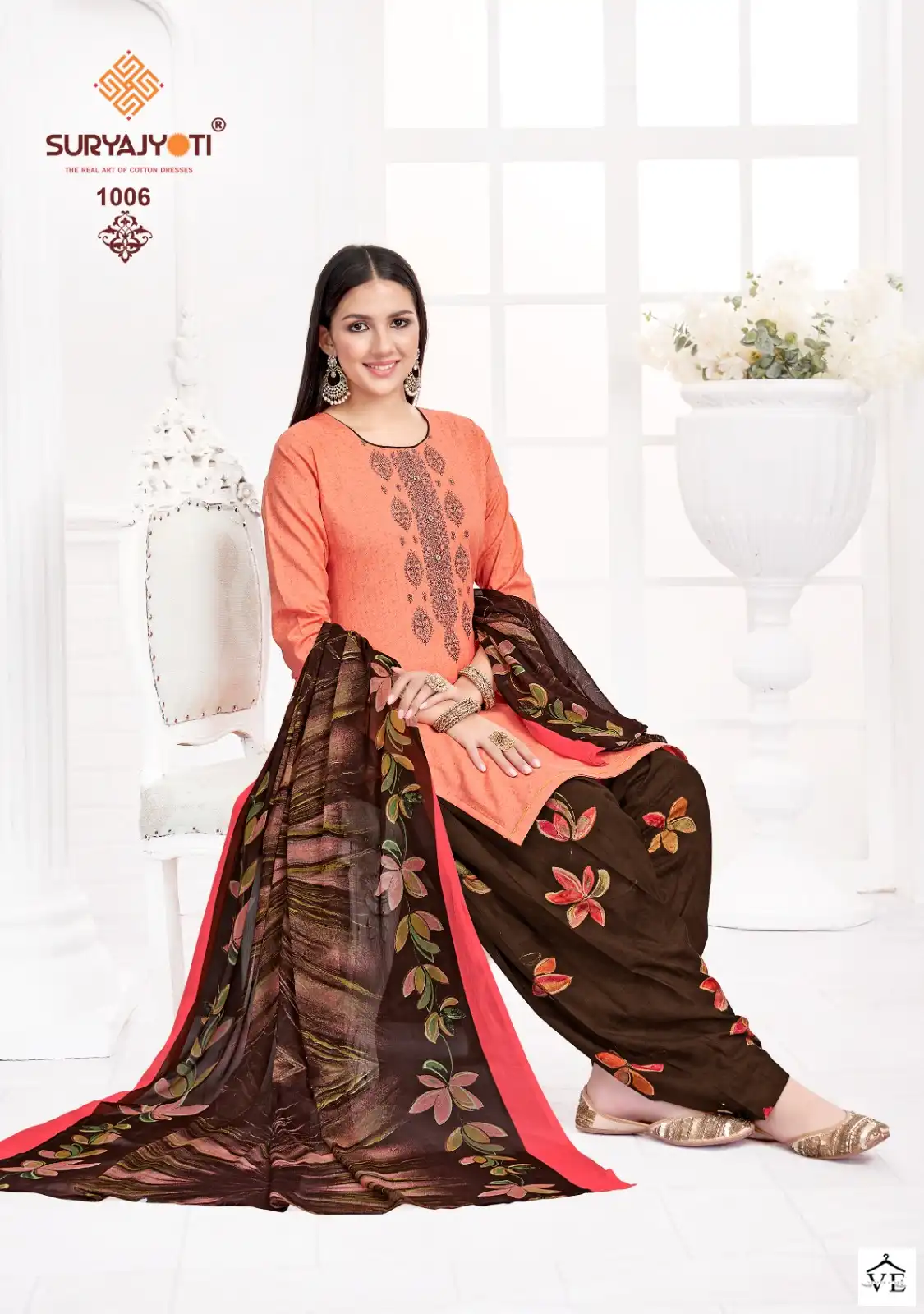 Suryajyoti Garima Vol 1 Cotton Wholesale Salwar Suit Catalog — Wholesale Salwar Suits, MPA wholesale from Surat - Gallery Image 7