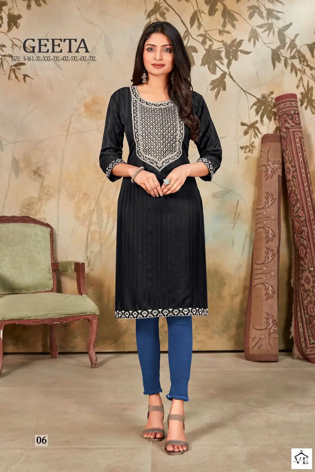 Banwery Geeta Russian Silk Wholesale Kurti Catalog — Wholesale Kurtis, Banwery wholesale from Surat - Gallery Image 6