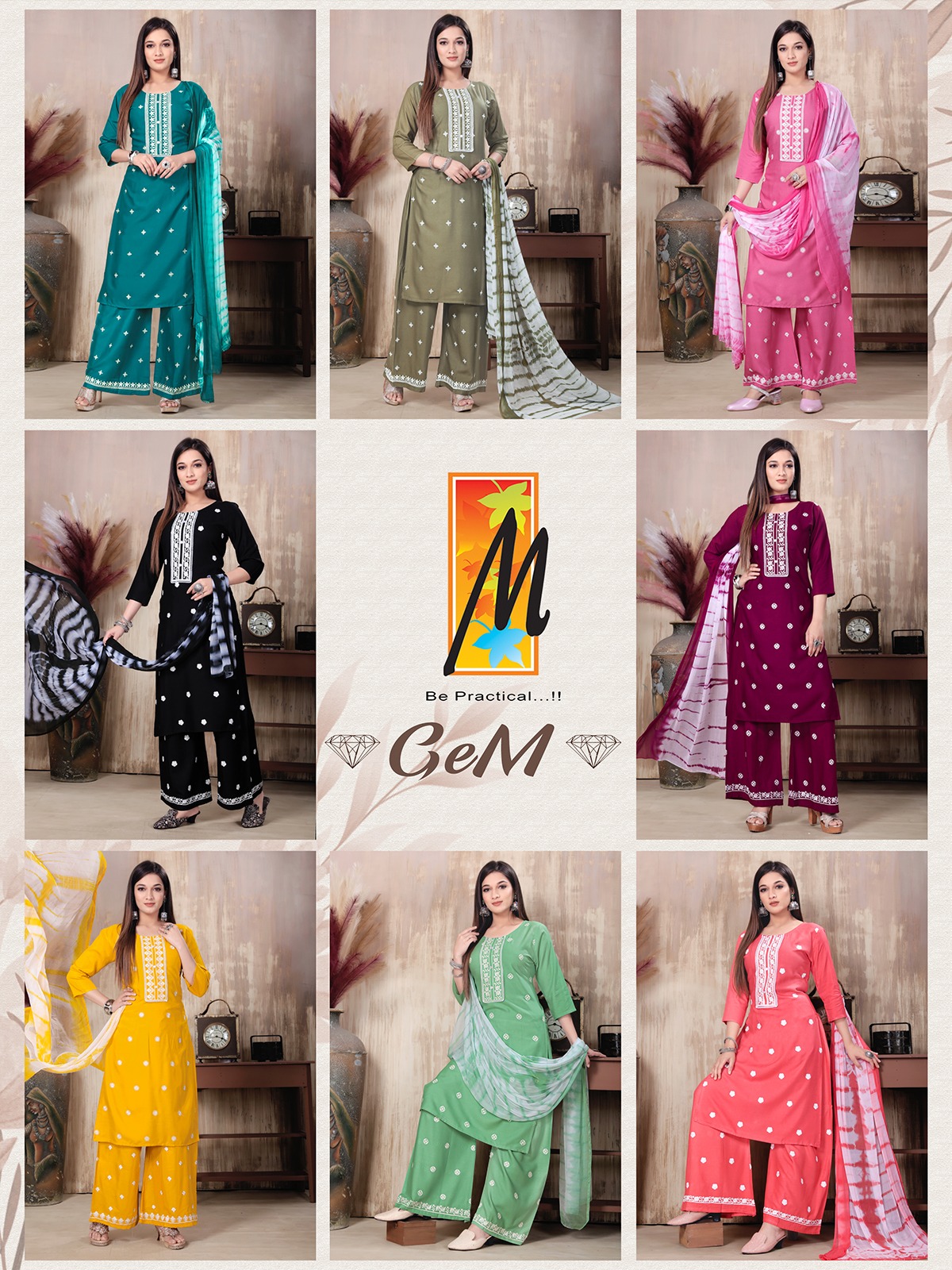 Master Gem Rayon Wholesale Readymade Salwar Suit Catalog — Wholesale Salwar Suits, MPA wholesale from Surat — view 9