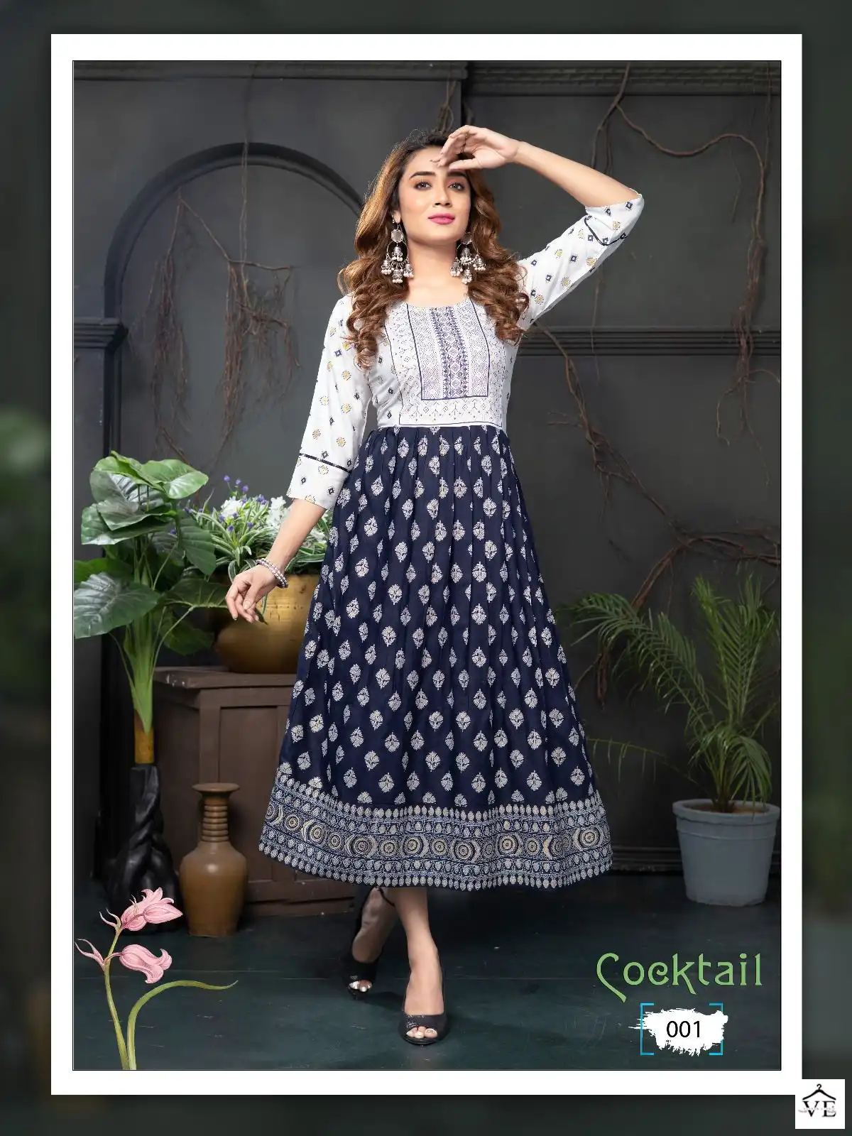 Vardan Ethnic Golden Cocktail Vol 1 Rayon Wholesale Kurti Catalog — Wholesale Kurtis, MPA wholesale from Surat - Gallery Image 5