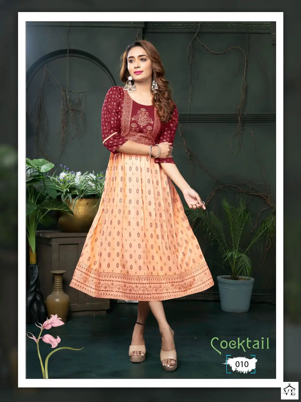 Vardan Ethnic Golden Cocktail Vol 1 Rayon Wholesale Kurti Catalog — Wholesale Kurtis, MPA wholesale from Surat - Gallery Image 4