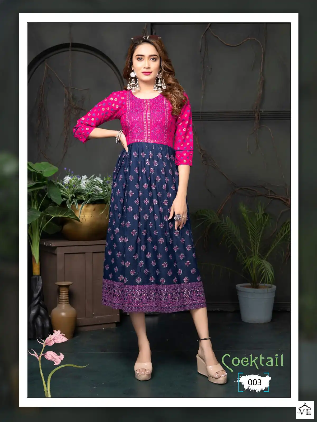 Vardan Ethnic Golden Cocktail Vol 1 Rayon Wholesale Kurti Catalog — Wholesale Kurtis, MPA wholesale from Surat - Gallery Image 7