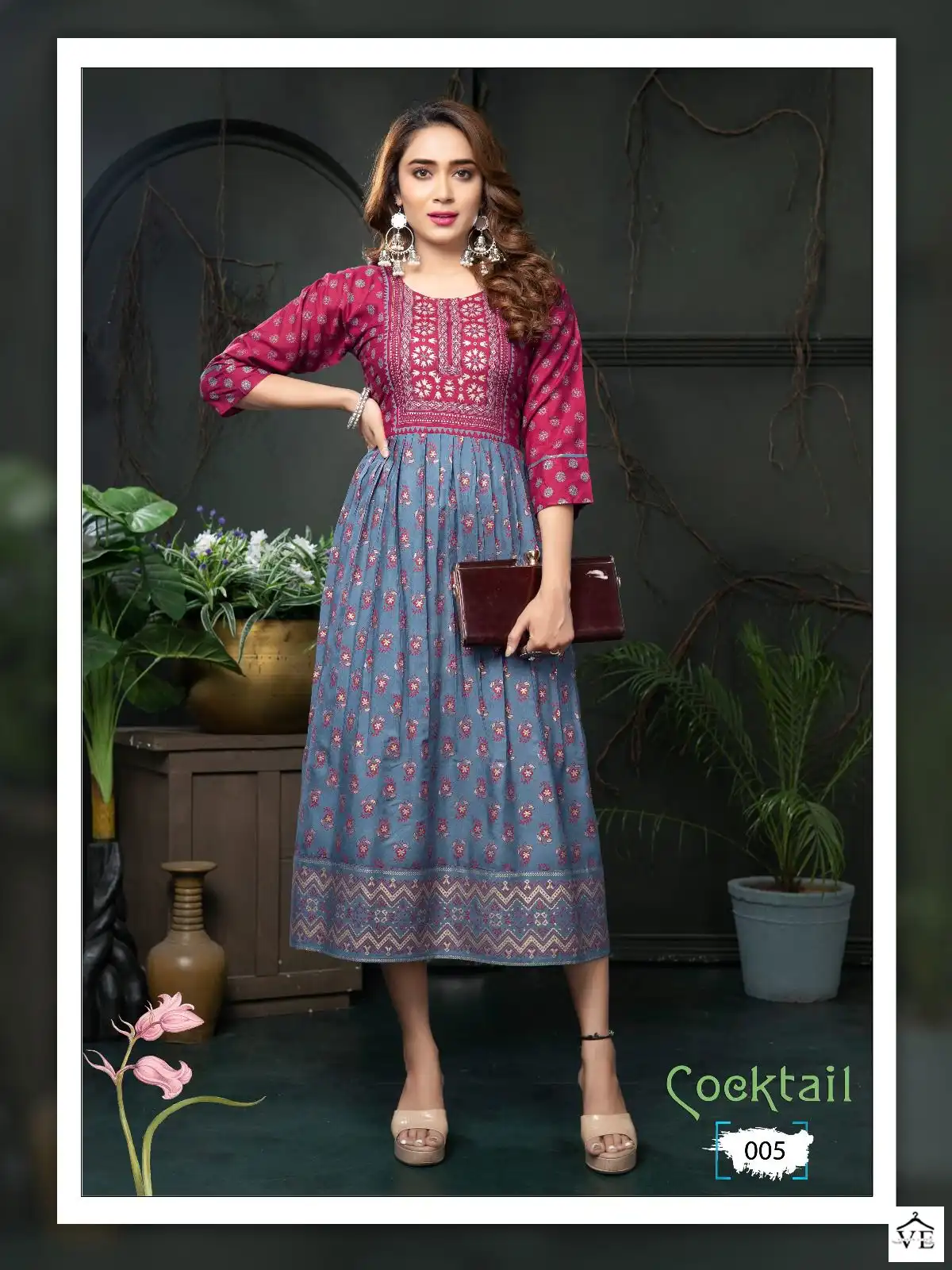 Vardan Ethnic Golden Cocktail Vol 1 Rayon Wholesale Kurti Catalog — Wholesale Kurtis, MPA wholesale from Surat - Gallery Image 9