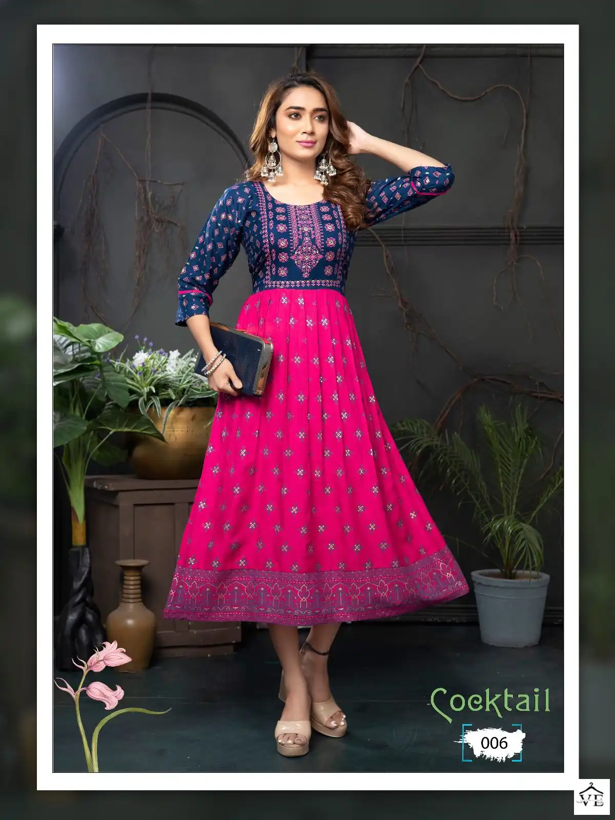 Vardan Ethnic Golden Cocktail Vol 1 Rayon Wholesale Kurti Catalog — Wholesale Kurtis, MPA wholesale from Surat — view 10