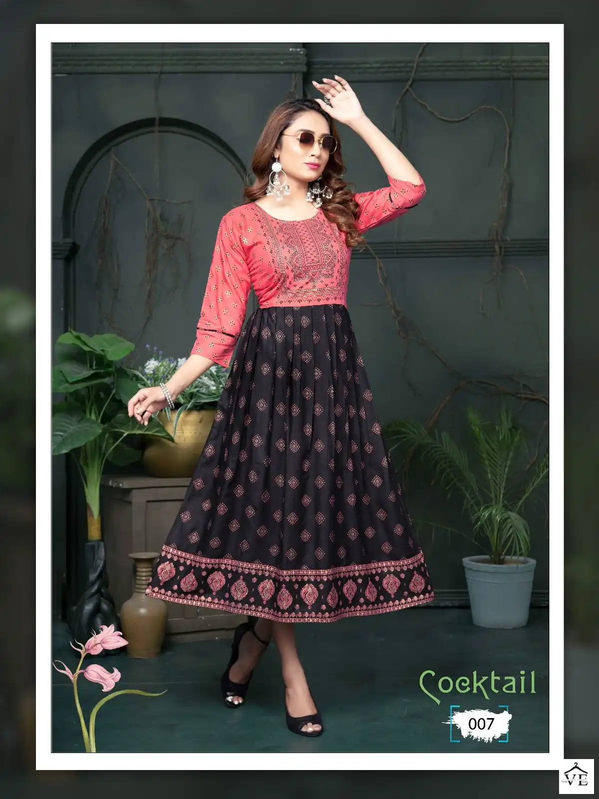 Vardan Ethnic Golden Cocktail Vol 1 Rayon Wholesale Kurti Catalog — Wholesale Kurtis, MPA wholesale from Surat - Gallery Image 2
