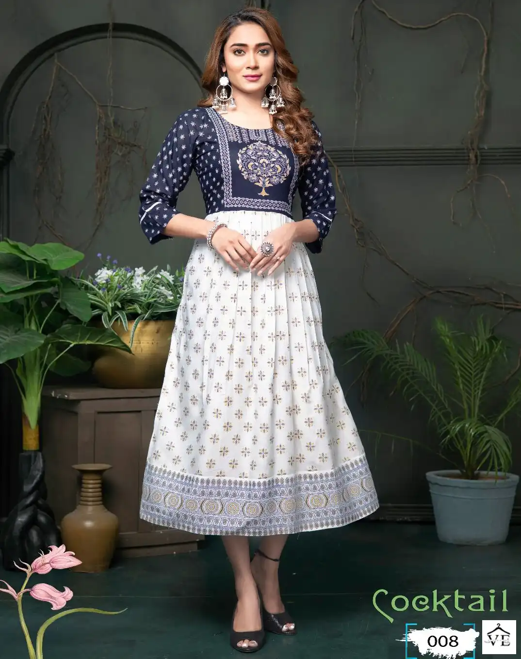 Vardan Ethnic Golden Cocktail Vol 1 Rayon Wholesale Kurti Catalog — Wholesale Kurtis, MPA wholesale from Surat — view 1