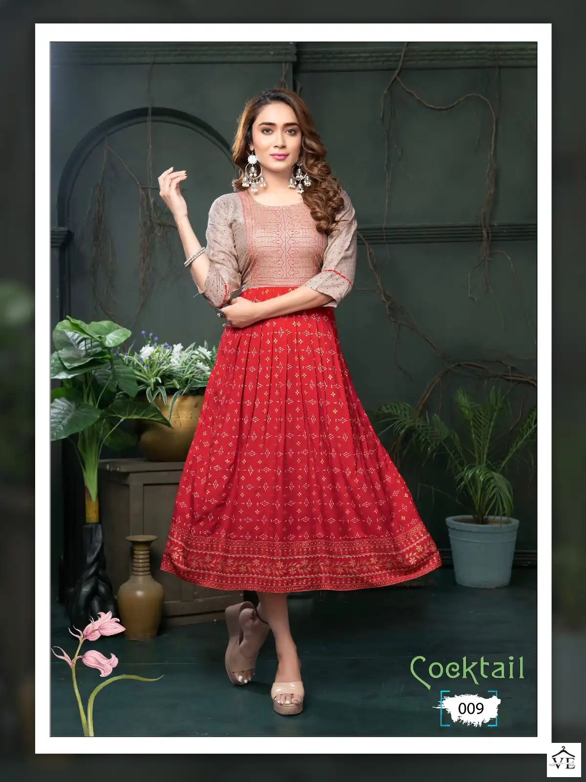 Vardan Ethnic Golden Cocktail Vol 1 Rayon Wholesale Kurti Catalog — Wholesale Kurtis, MPA wholesale from Surat - Gallery Image 3