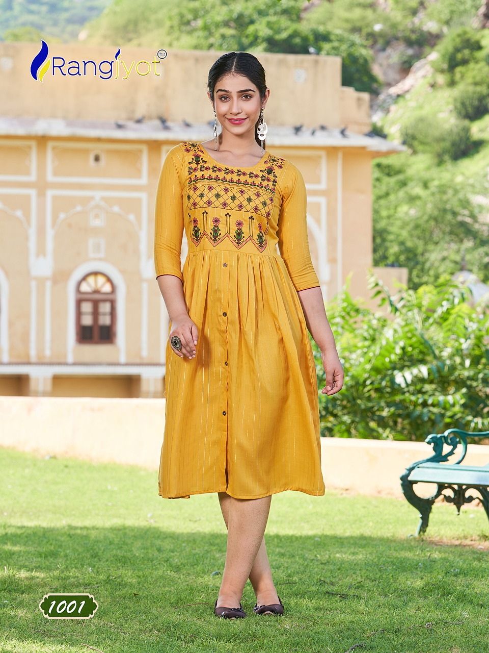 Rangjyot Greciya Vol 2 Cotton Wholesale Designer Fancy Kurtis Catalog — Wholesale Kurtis, MPA wholesale from Surat - Gallery Image 2