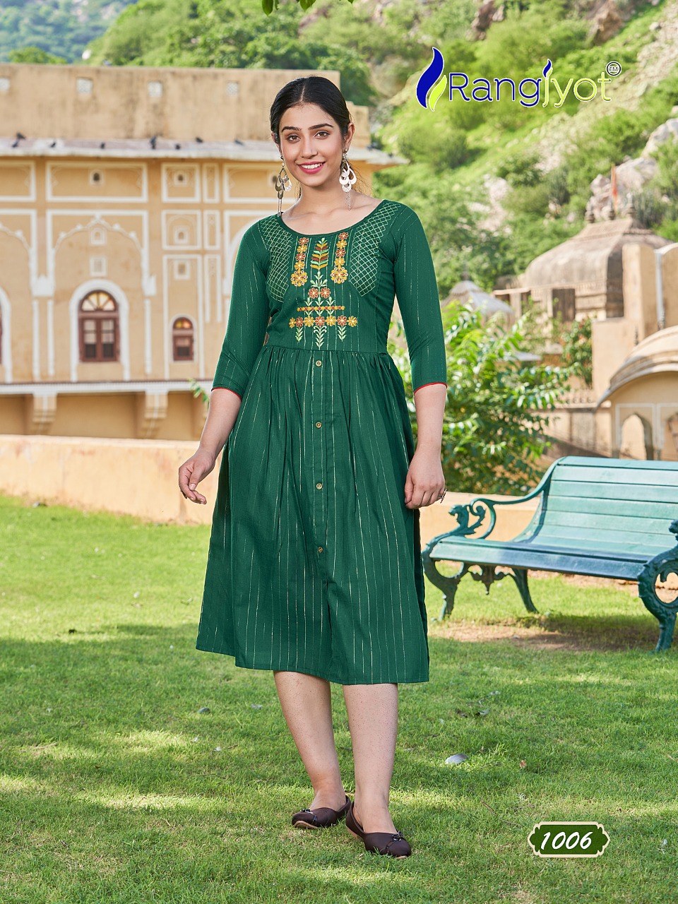 Rangjyot Greciya Vol 2 Cotton Wholesale Designer Fancy Kurtis Catalog — Wholesale Kurtis, MPA wholesale from Surat - Gallery Image 4