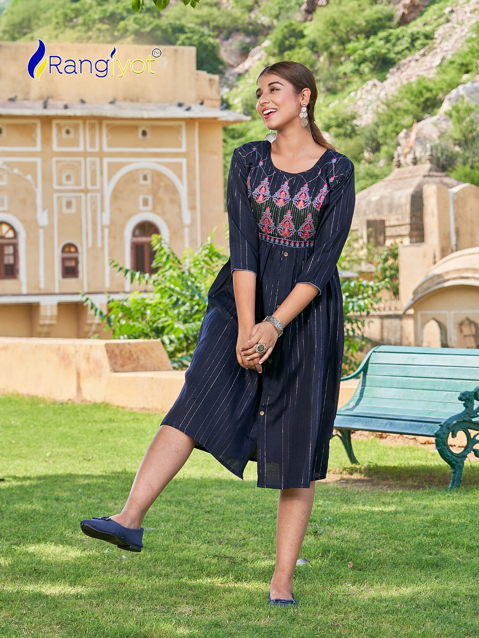 Rangjyot Greciya Vol 2 Cotton Wholesale Designer Fancy Kurtis Catalog — Wholesale Kurtis, MPA wholesale from Surat - Gallery Image 6