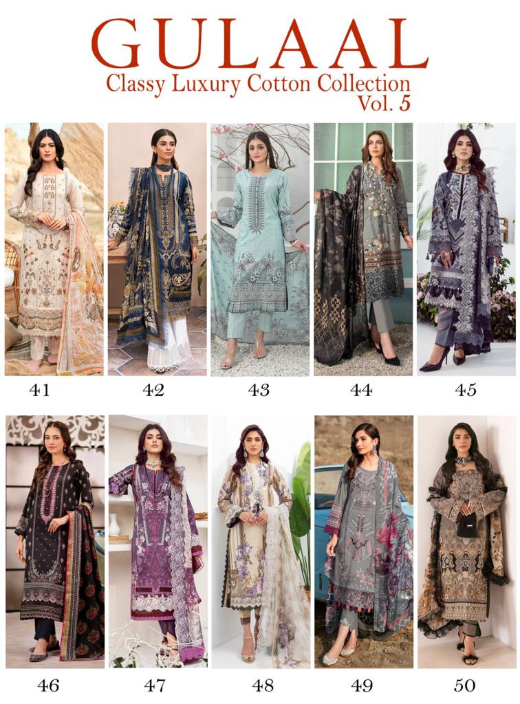 Vardan Ethnic Gulaal Classy Luxury Cotton Collection Vol 5 Pure Cotton Wholesale Pakistani Salwar Suit Catalog — Wholesale Salwar Suits, MPA wholesale from Surat — view 21