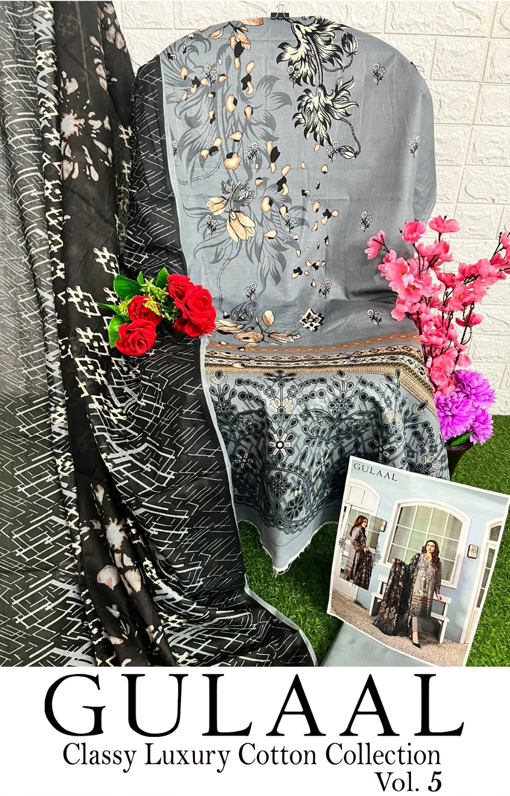 Vardan Ethnic Gulaal Classy Luxury Cotton Collection Vol 5 Pure Cotton Wholesale Pakistani Salwar Suit Catalog — Wholesale Salwar Suits, MPA wholesale from Surat — view 12