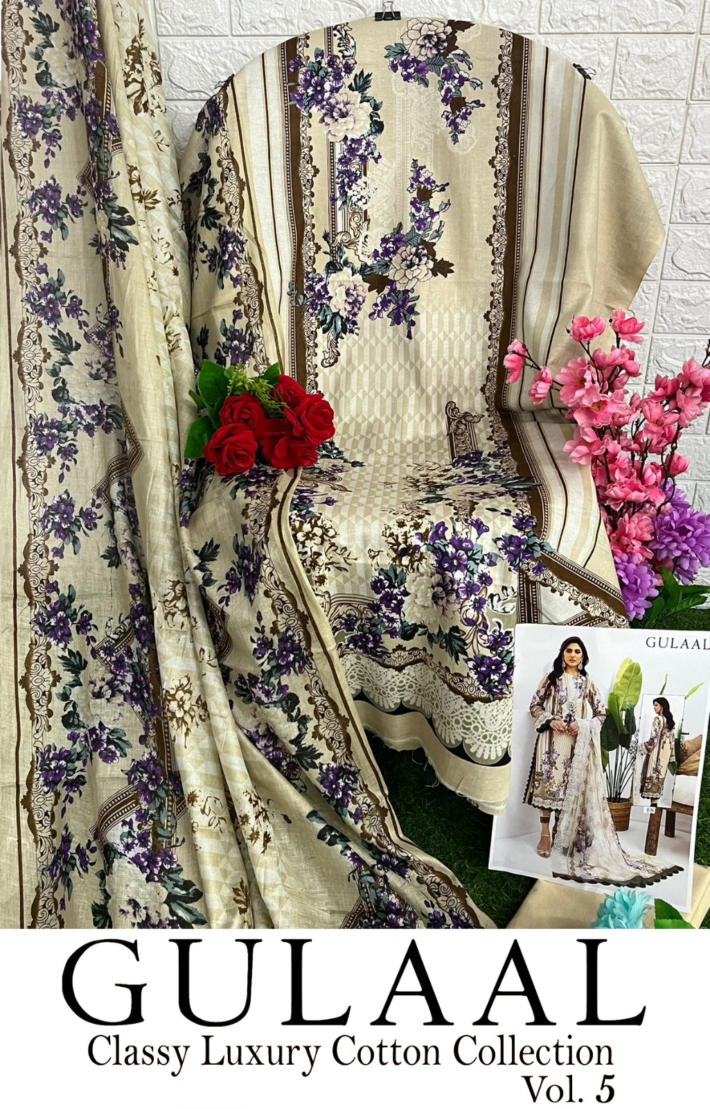 Vardan Ethnic Gulaal Classy Luxury Cotton Collection Vol 5 Pure Cotton Wholesale Pakistani Salwar Suit Catalog — Wholesale Salwar Suits, MPA wholesale from Surat — view 13